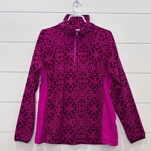 Columbia vibrant patterned 1/4 zip fleece pullover size XL (fits smaller)